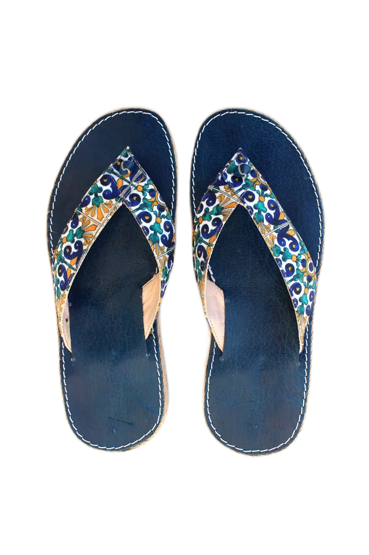 Mule Guebili motif Azul