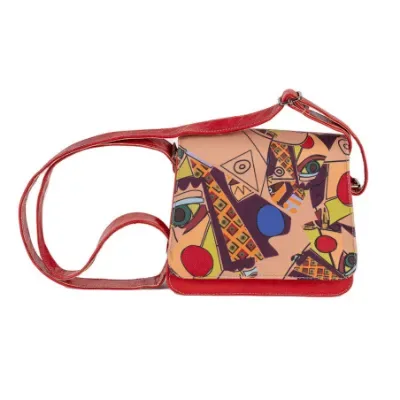 Sac Fazghoul motif Azul, pochette bandoulière compacte