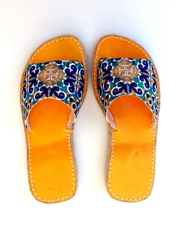 Mule Chehili motif Azul