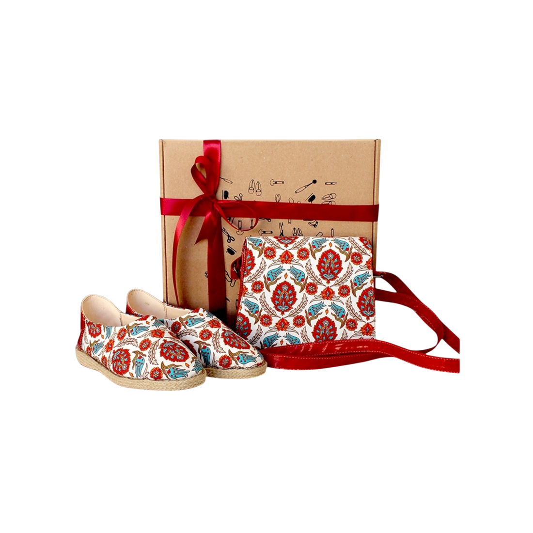 Set Mizam motif Idder, sac et chaussures assortis