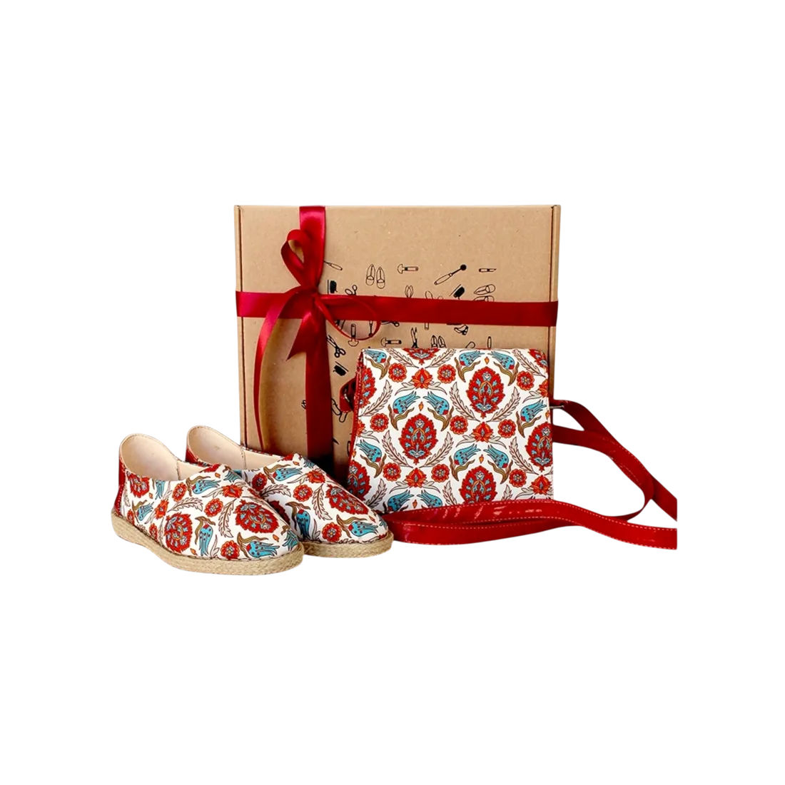 Set Mizam motif Idder, sac et chaussures assortis
